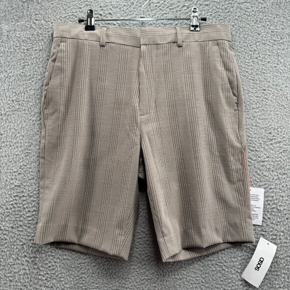 ASOS‎ Design Men's Plaid Shorts Brown 32 - Picture 1 of 3